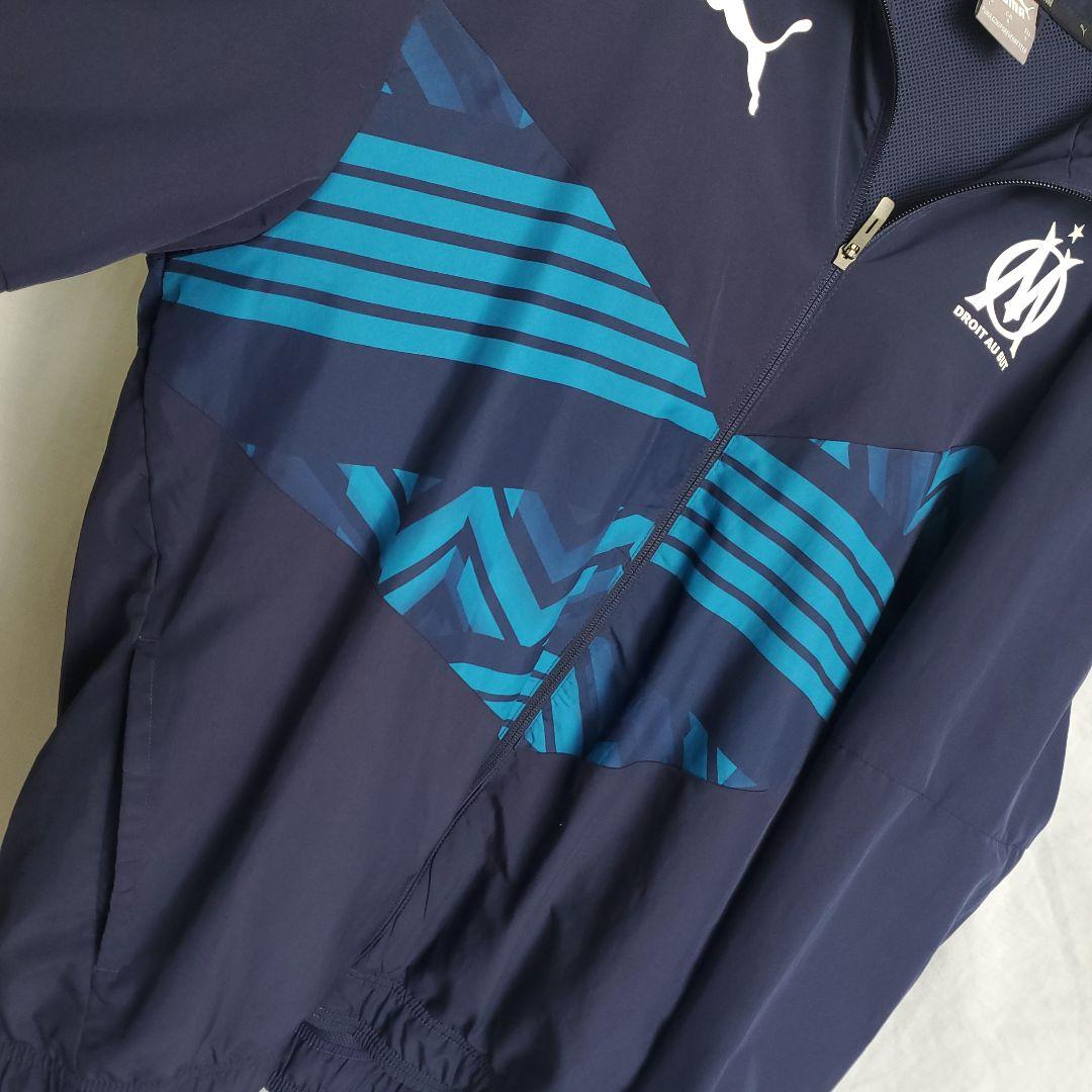 PUMA オリンピック・マルセイユ ナイロンジャケット サッカー ネイビー
