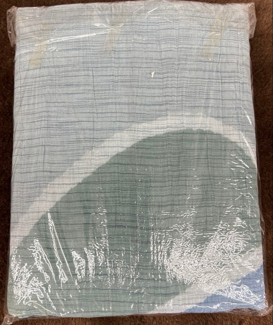 西川　近江ちぢみ　麻混　座布団カバー　銘仙判　55×59 日本製　5枚セット