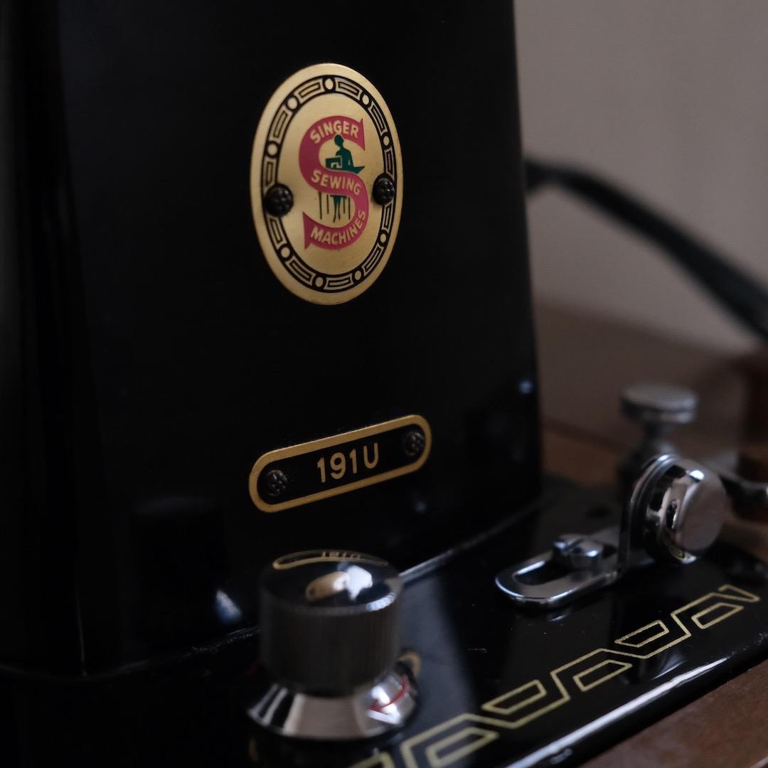 動作◎ SINGER シンガー　ミシン　191U アンティーク　ヴィンテージ