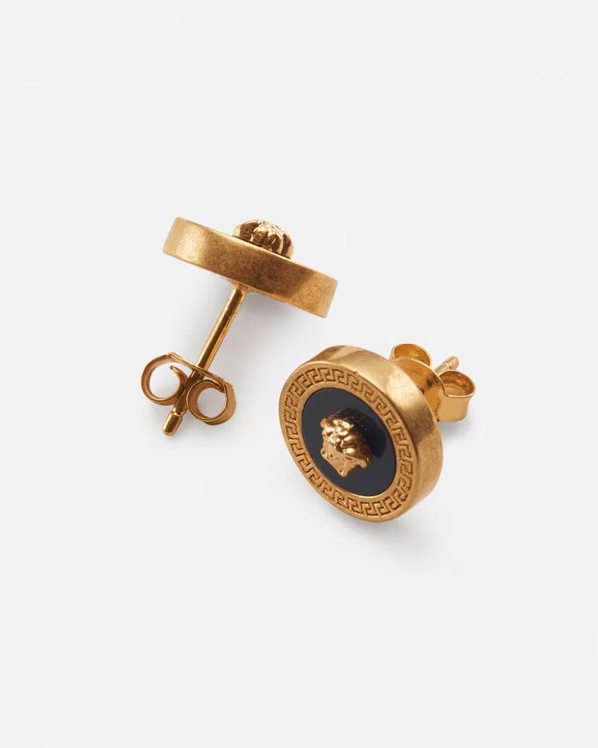 VERSACE エナメル メドゥーサ スタッド イヤリング ピアス
