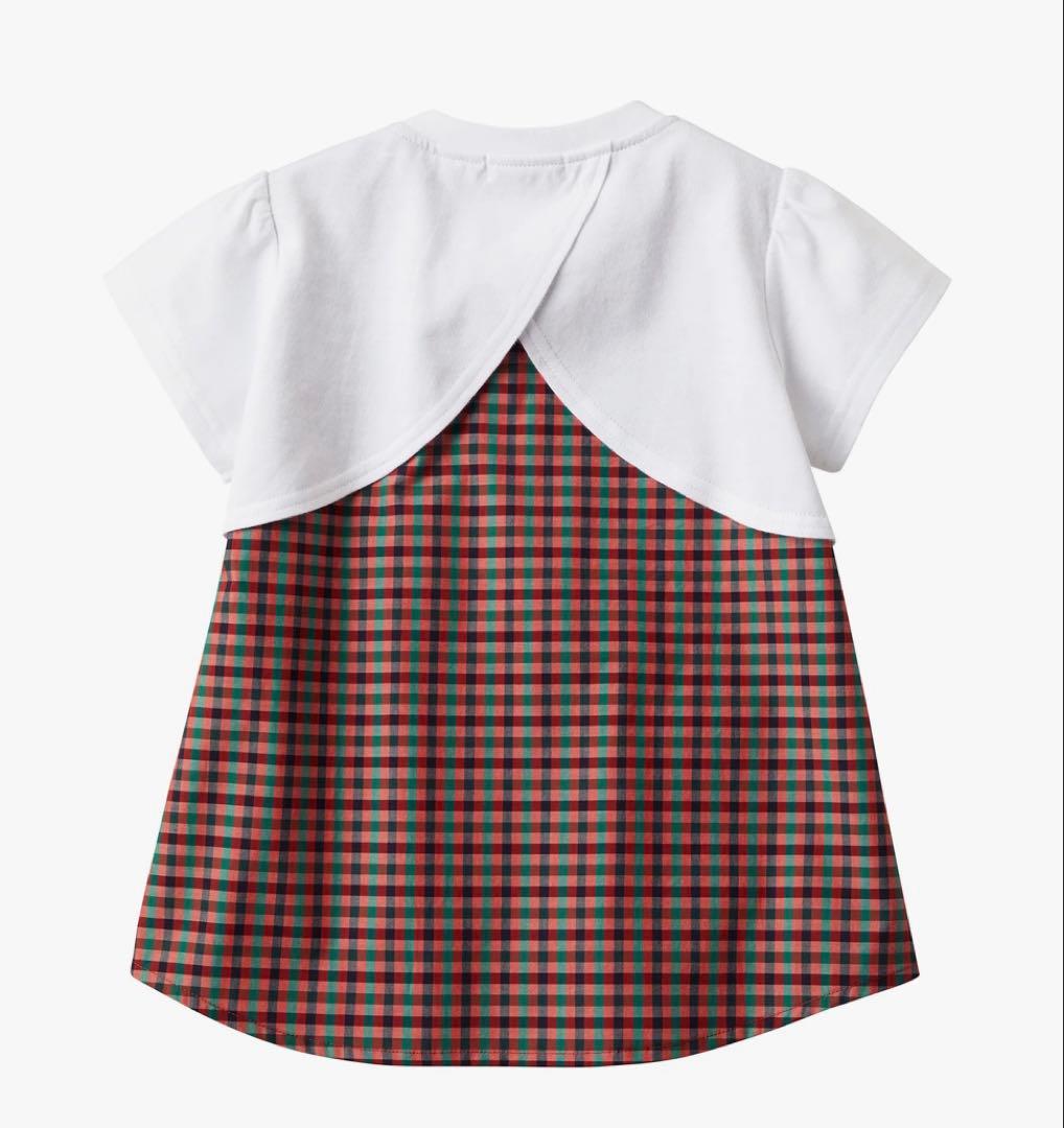 新品 ファミリア familiar Tシャツ 120cm ハート チェック