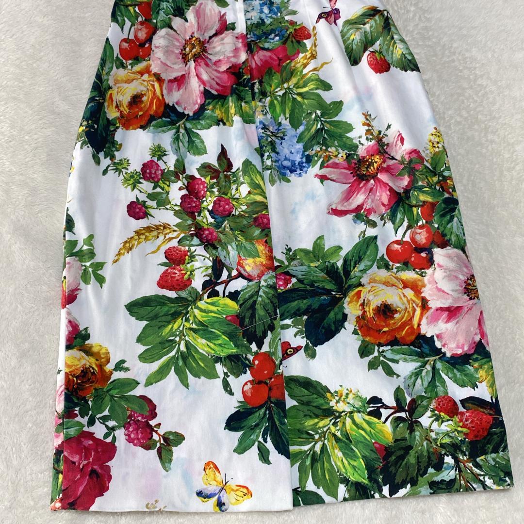 DE0021【ドルチェアンドガッバーナ】ワンピース【40】タイト 花柄 訳アリ