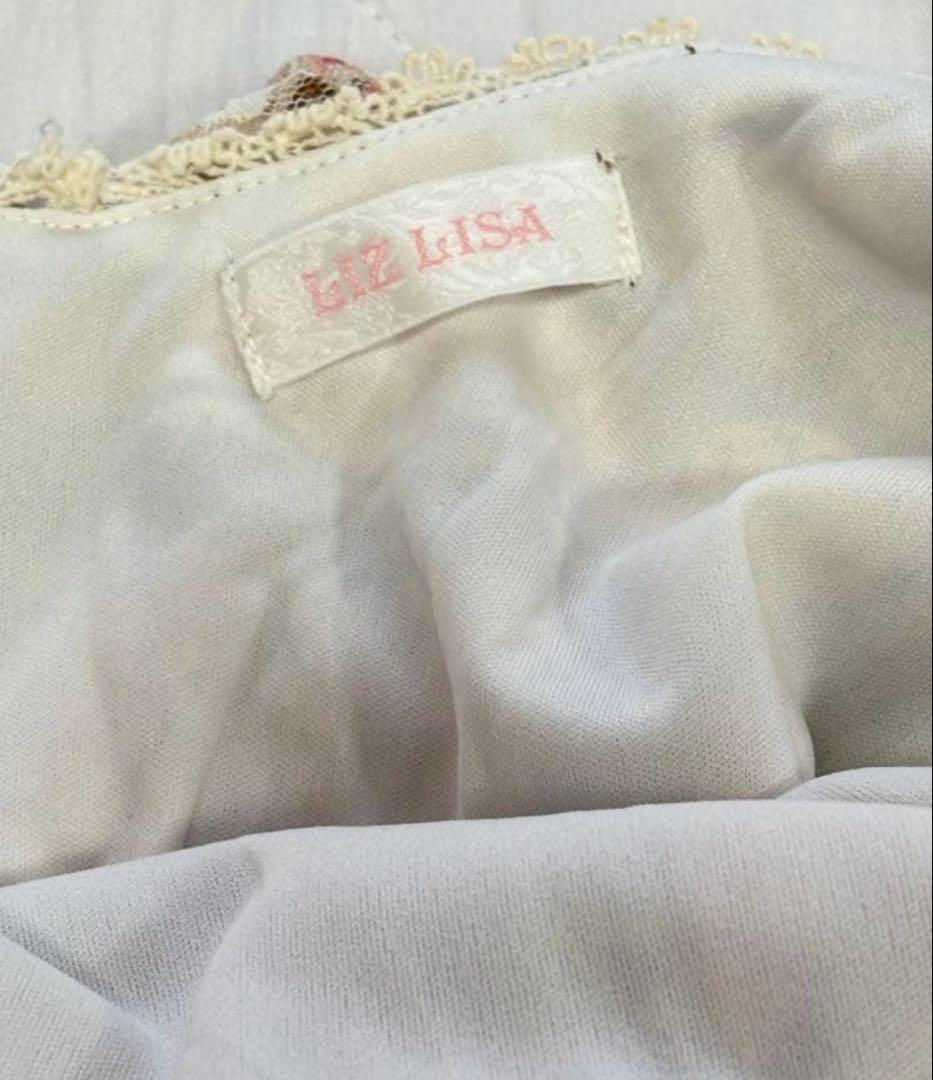 リズリサ ビッグおリボン パッチワーク柄ミニワンピース