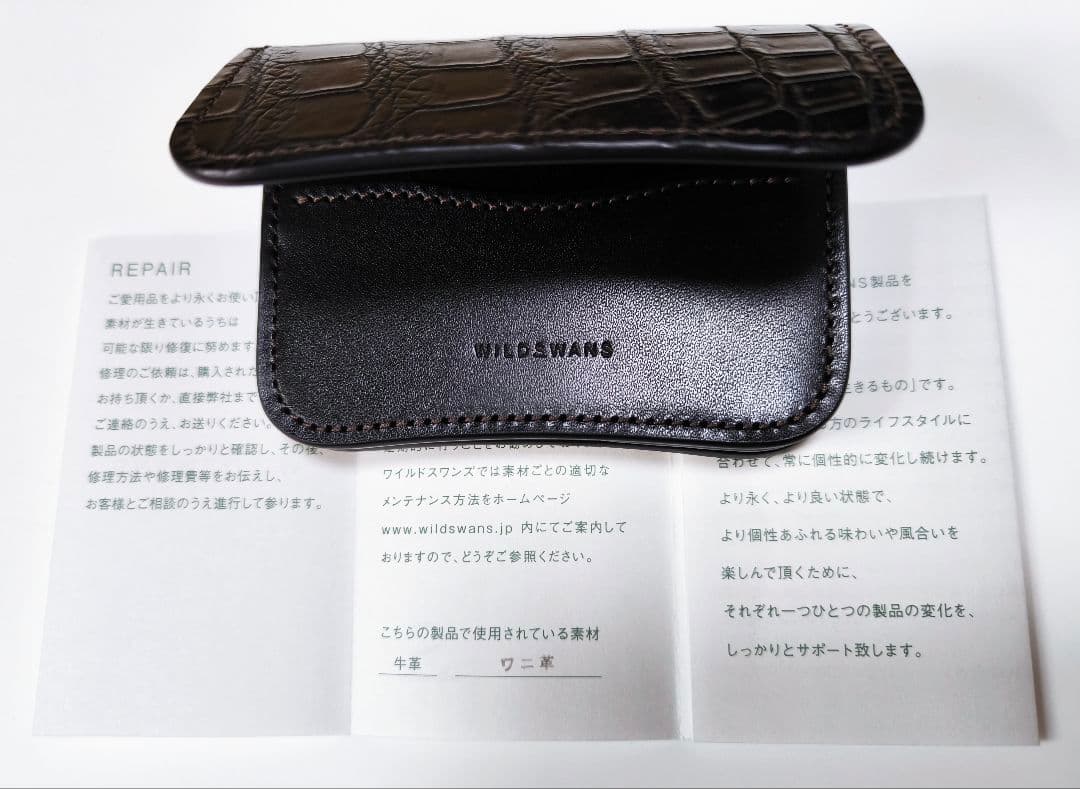 【新品】ワイルドスワンズ　ジェネラル　クロコダイル　名刺入れ　GENERAL