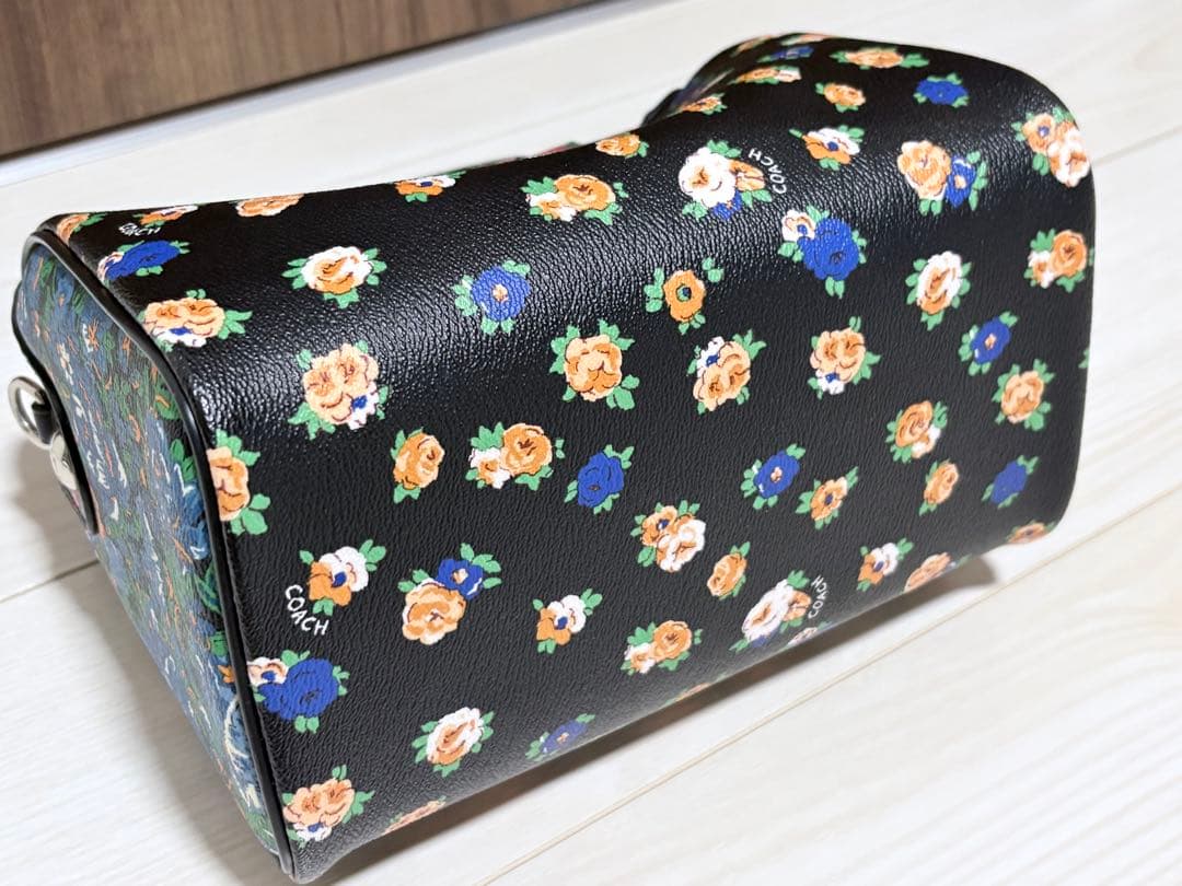 葉*ぱ様 コーチ 2way ショルダーバッグ ミニベネット ボストンバッグ 花柄