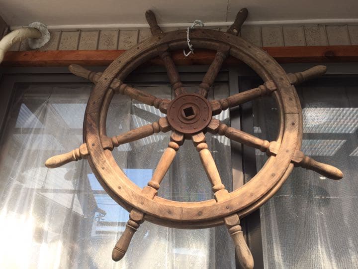 【値下げ済み】昭和初期 本物 船の舵 アンティーク