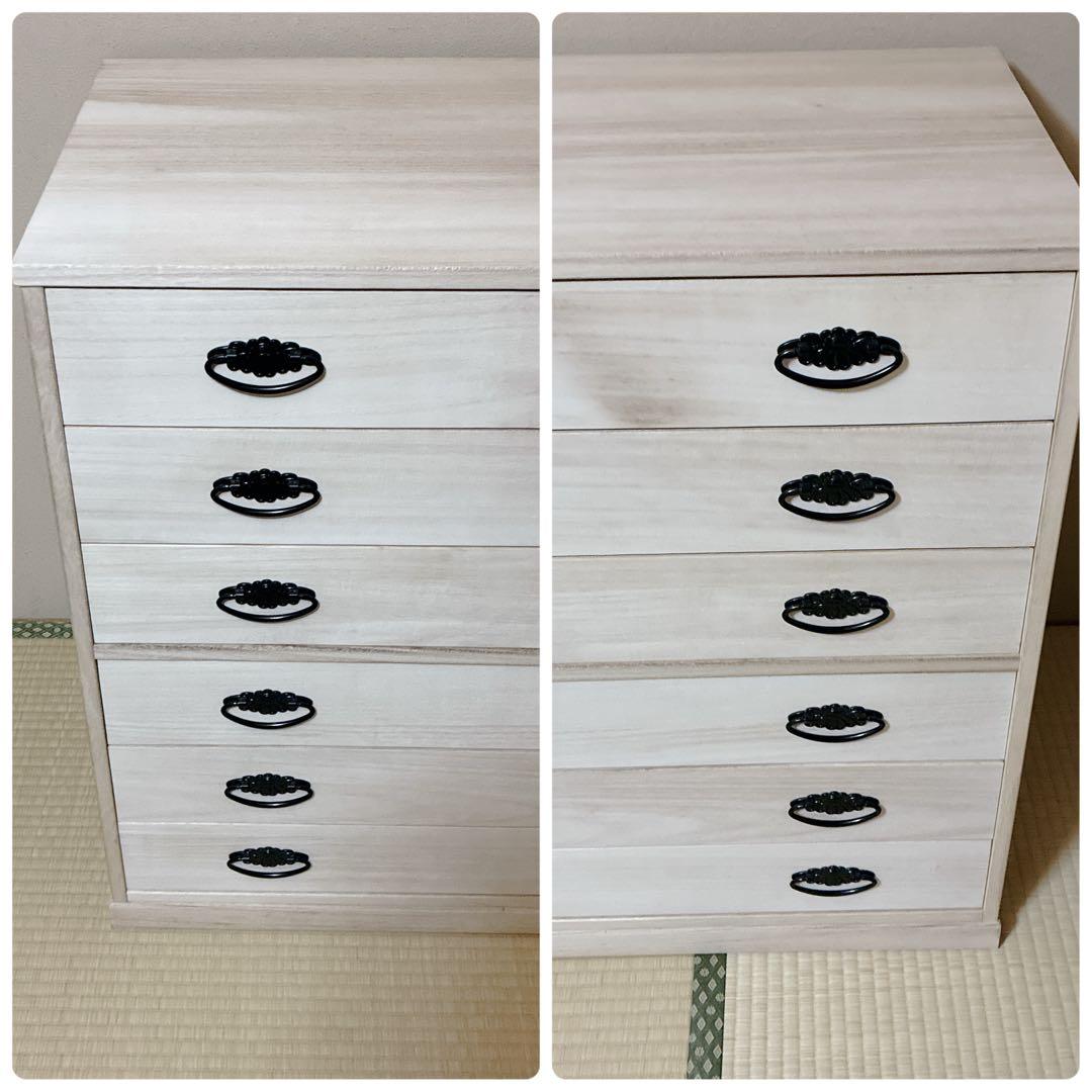 桐箪笥 桐たんす 6段 和服 着物 衣裳箱 アンティーク 着物収納 大容量 和装