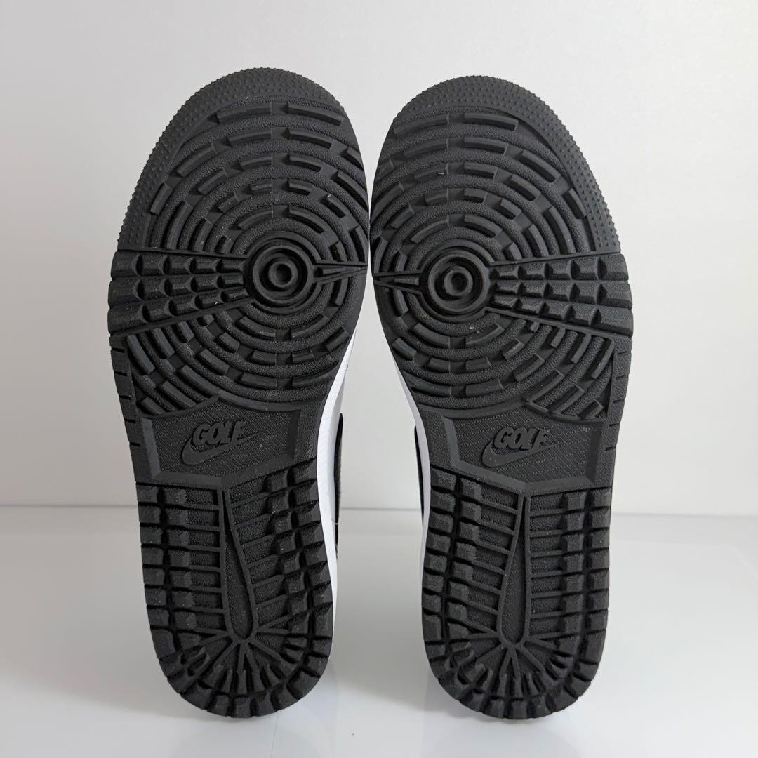 【正規品】NIKE エアジョーダン1 ハイ ゴルフ スニーカー 27cm 白 黒