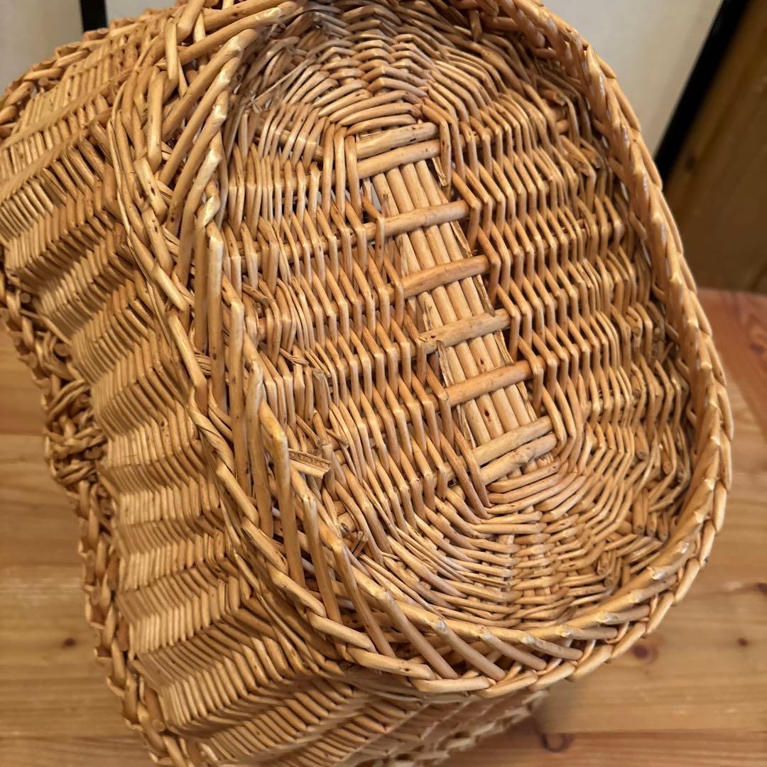 キャトル・セゾン　フランス柳バスケット　パニエ １本手付クロスＳ