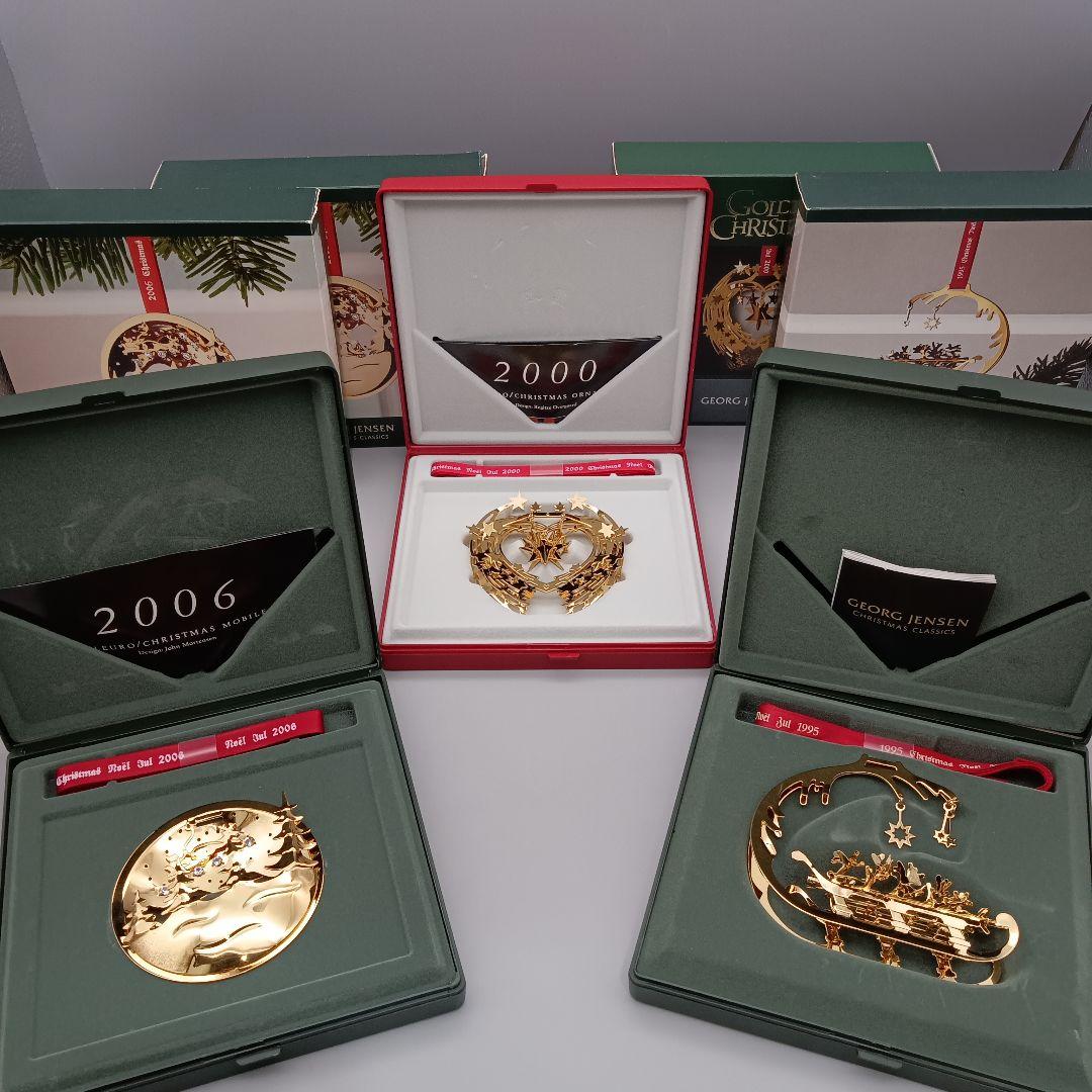 ジョージ ジェンセン イヤーオーナメント 6点 セット クリスマス 共箱