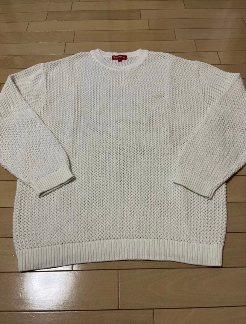 S*-様 Open Knit Small Box Sweater 白 XL