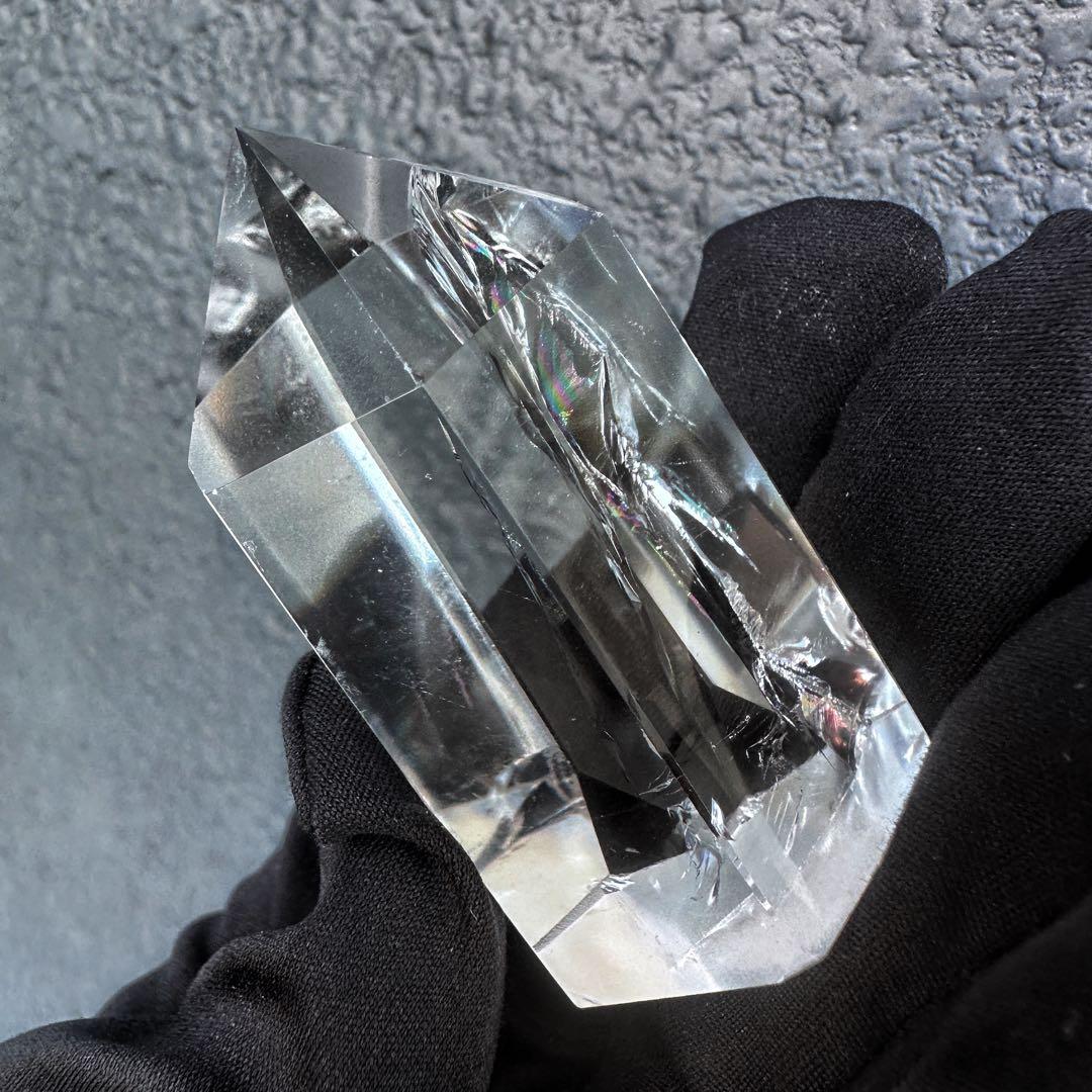 絶品❗アゼツライト☆レインボー☆ヒマラヤ水晶六角柱パワーストーン天然石A1265