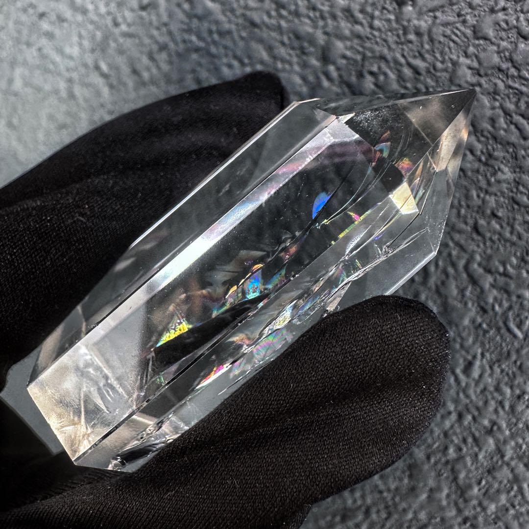 絶品❗アゼツライト☆レインボー☆ヒマラヤ水晶六角柱パワーストーン天然石A1265