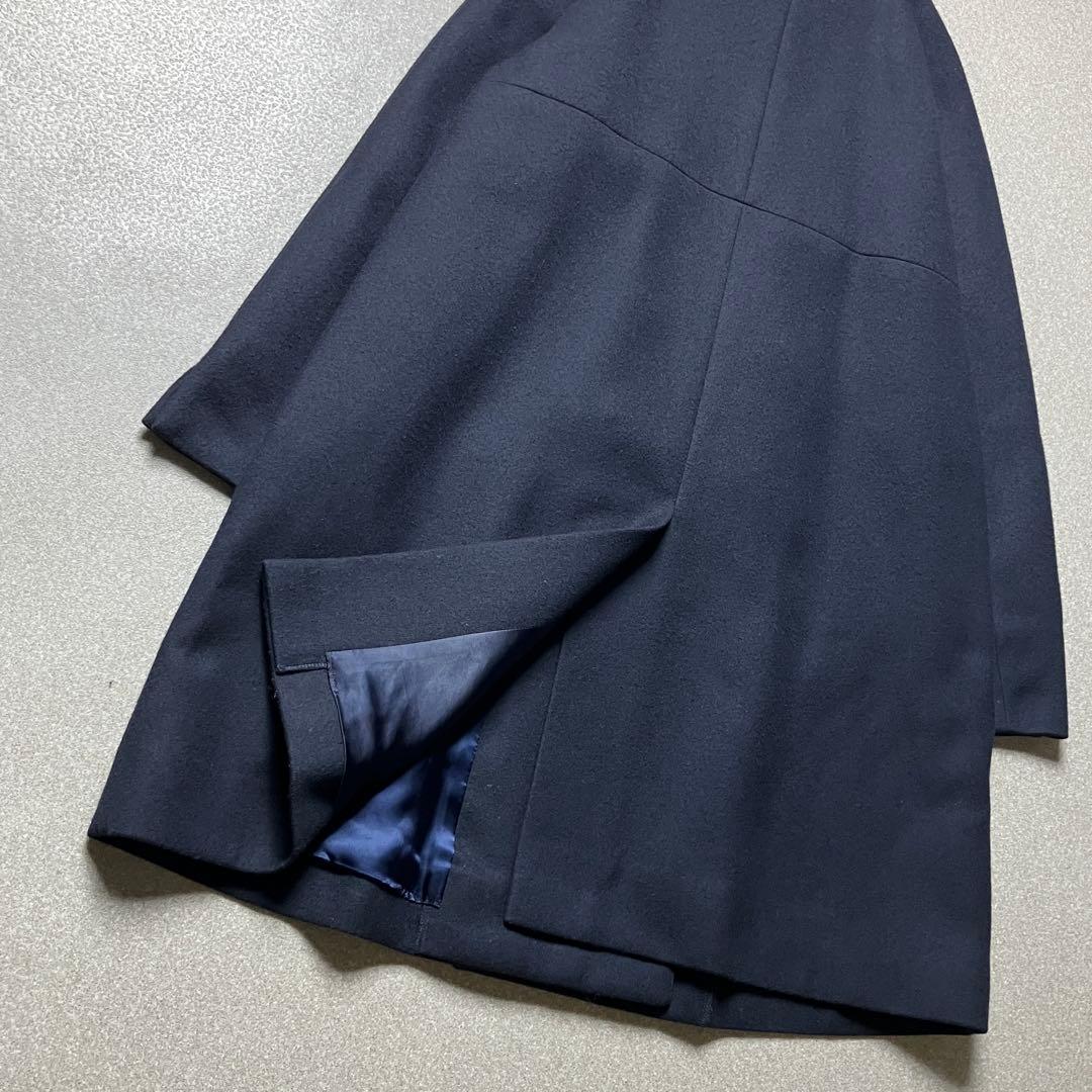 【美品✨金ボタン/丸襟】J&M DAVIDSONダブルブレスト ロングコート