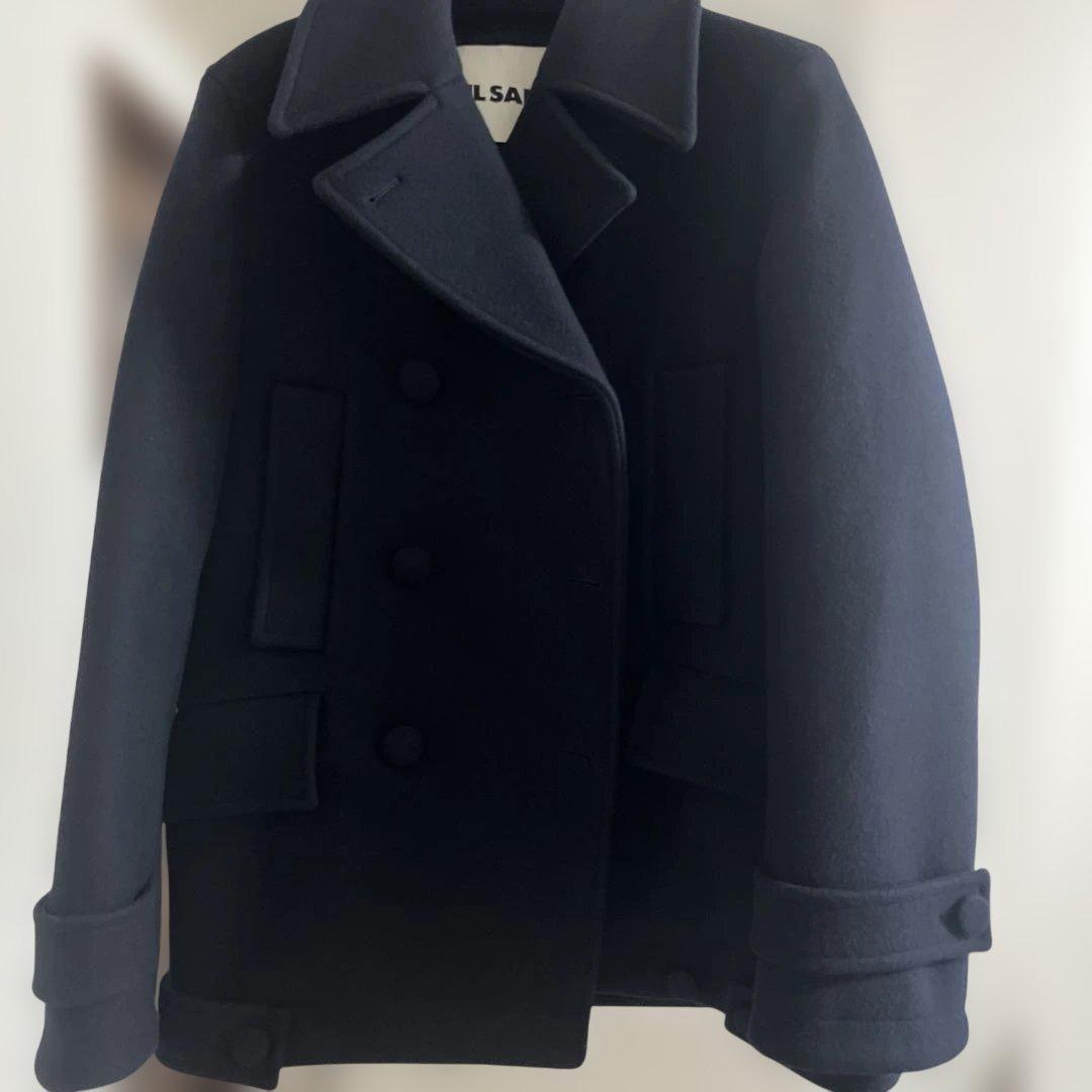 JIL SANDER ウールネイビーコート