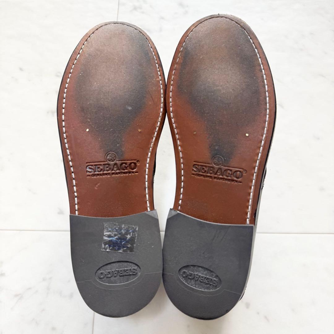 【美品】SEBAGO セバゴ ローファー レザー モカシン ブラック 23.2