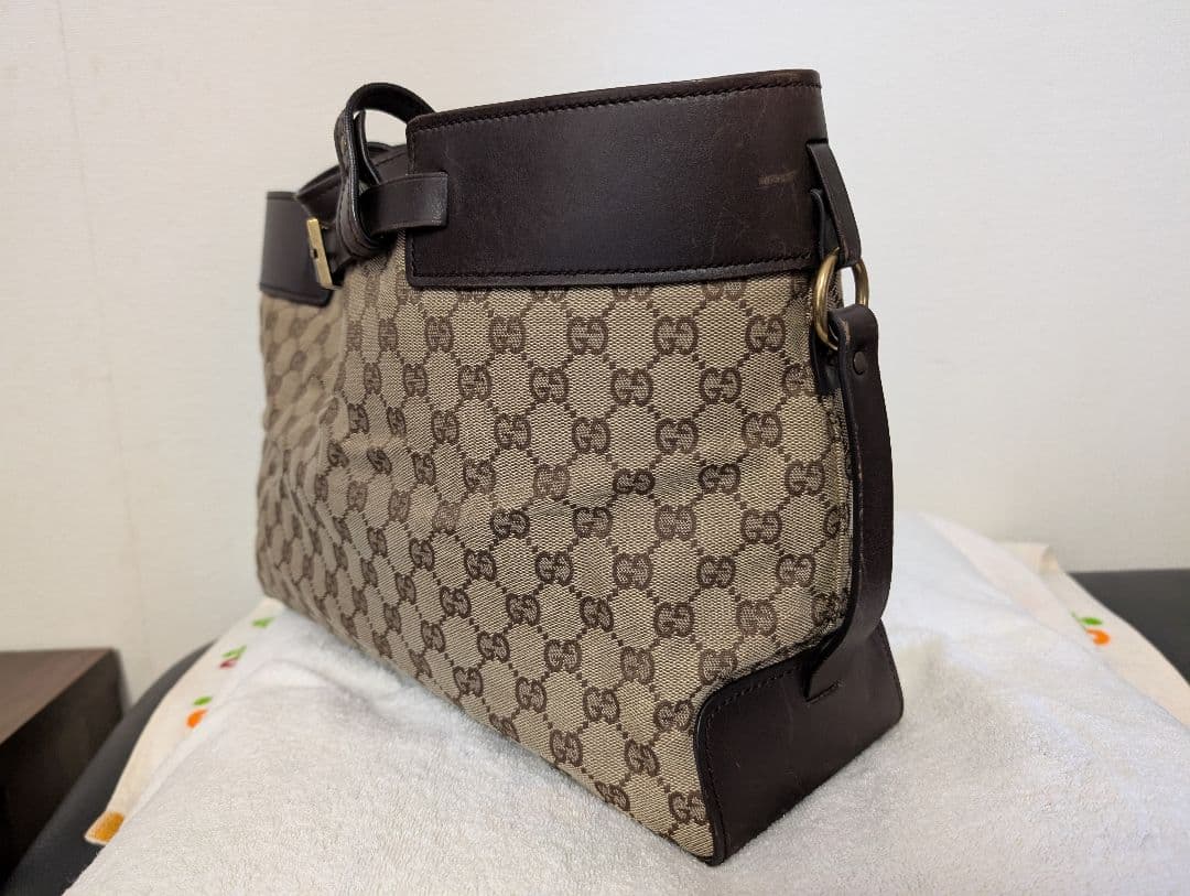 ラビット GUCCI GGキャンバス トートバッグ ベージュ/ブラウン