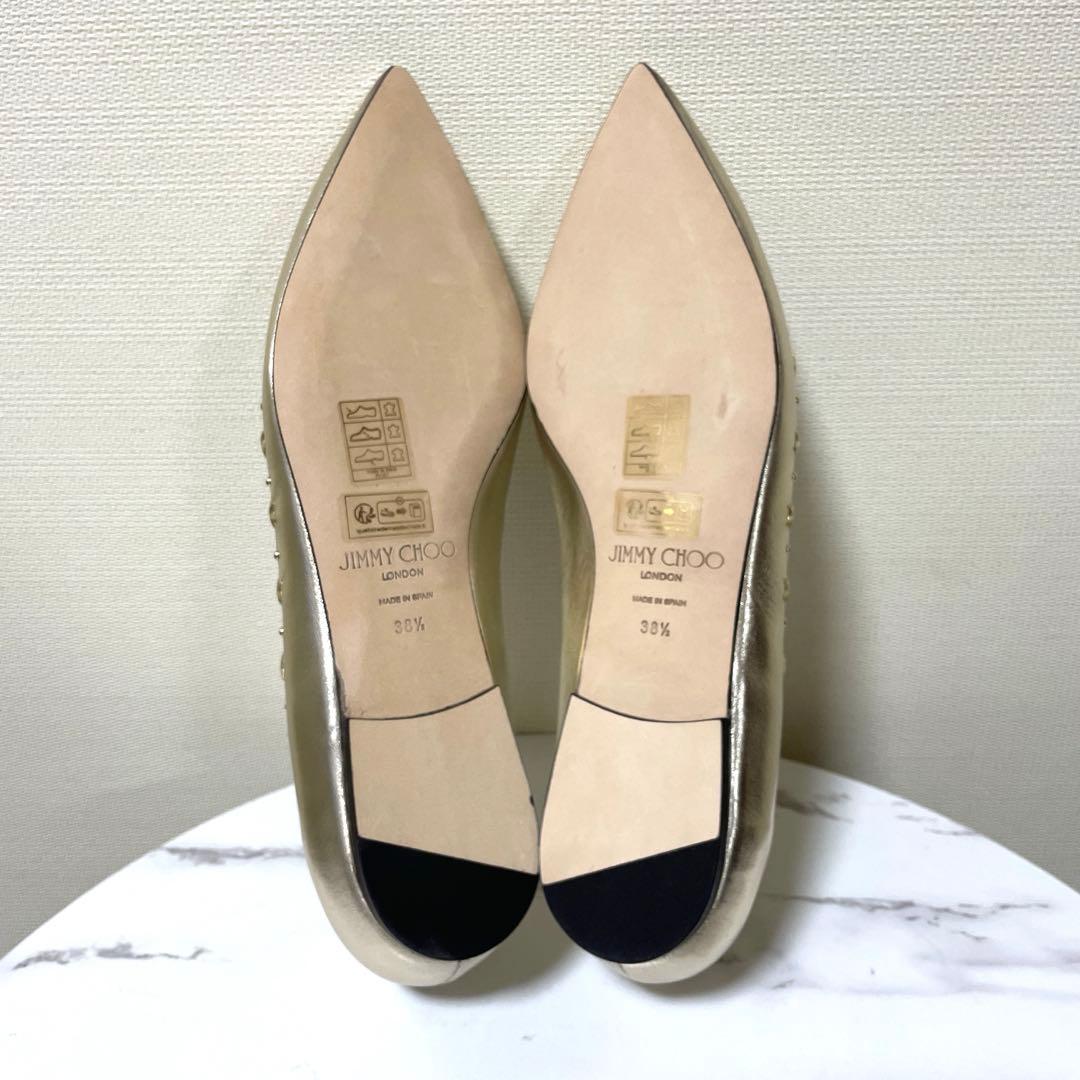 80%OFF‼️8/24まで!新品JIMMY CHOO 38.5ALINAゴールド