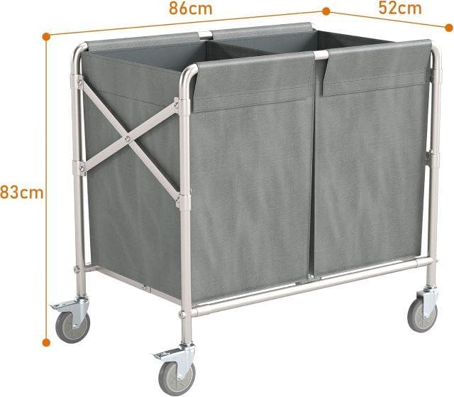 未使用 リネンカート 業務用ダスト清掃カート 大容量 耐荷重200kg 静音