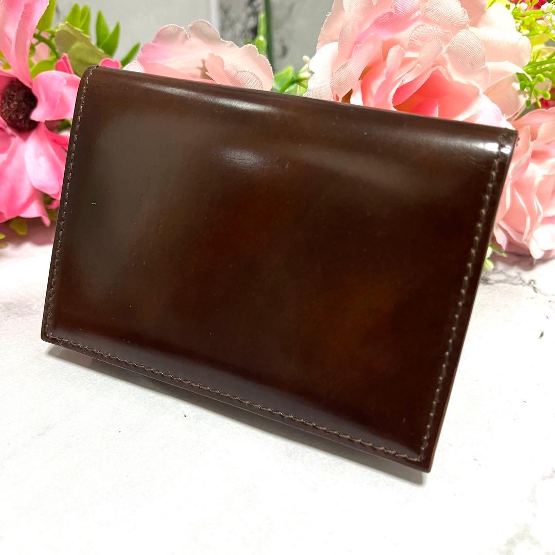 【極美品】ダンヒル 名刺入れ カードケース パスケース 本革 ブラウン