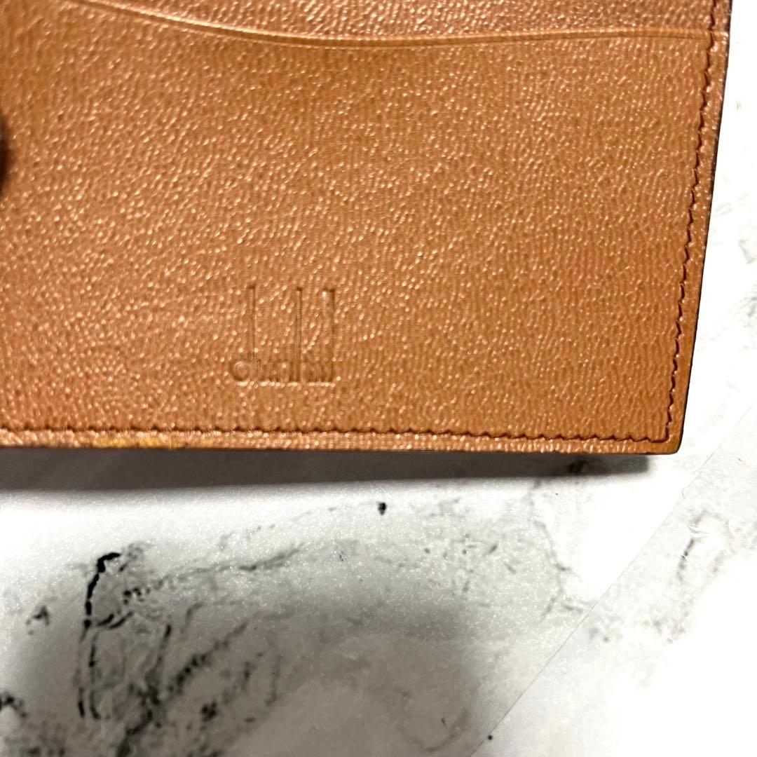 【極美品】ダンヒル 名刺入れ カードケース パスケース 本革 ブラウン