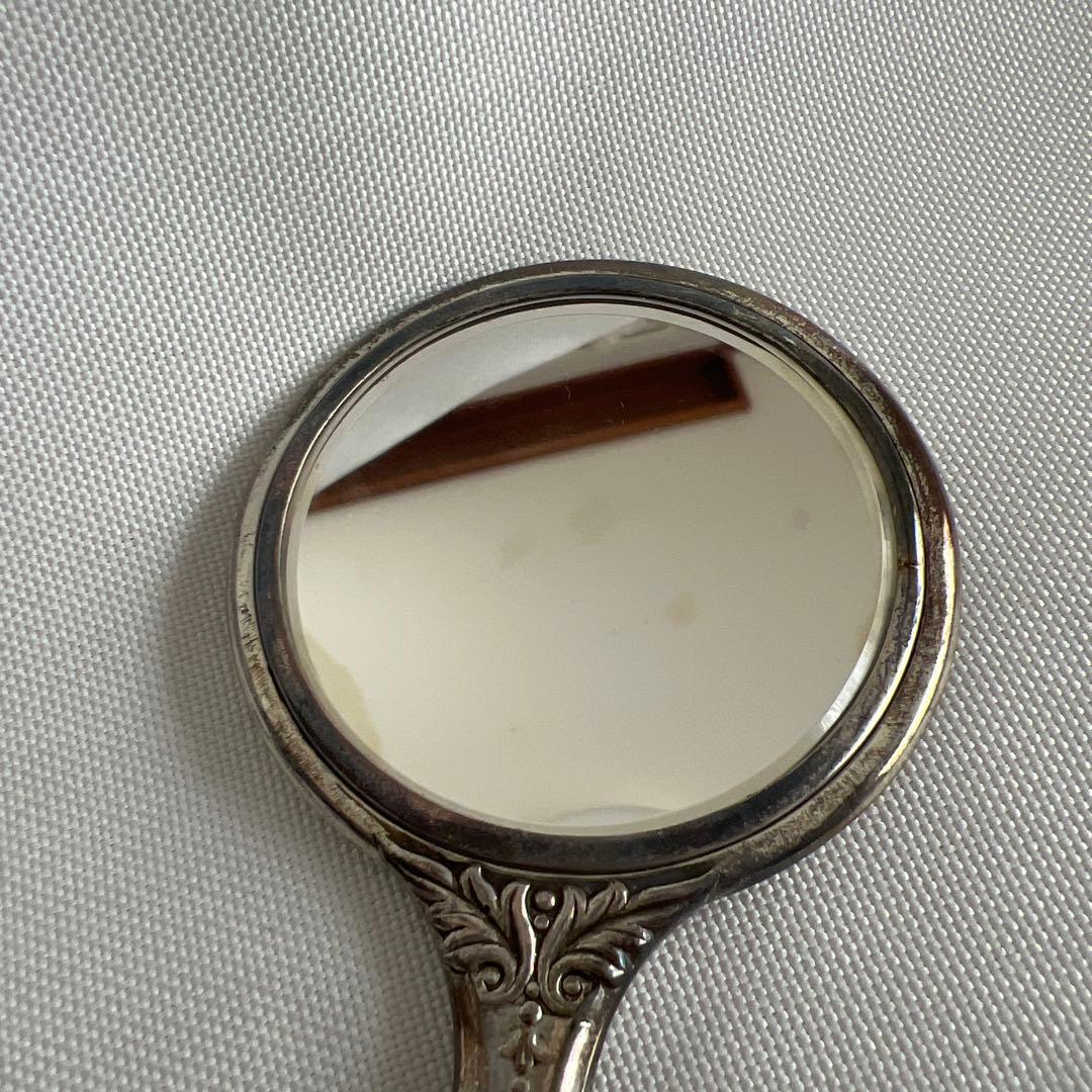 アンティーク　ハンドミラー　SILVER刻印