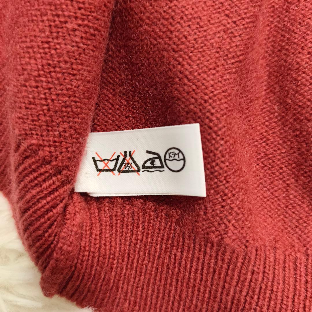 タグ付 バランタイン カーディガン カシミヤ100% 金ボタン テューダーローズ