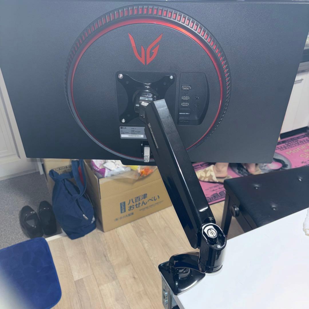 LG 27GN800 ゲーミングモニター&アーム付き