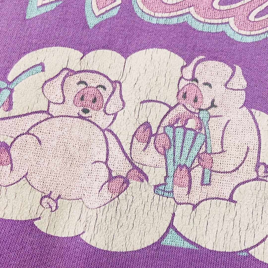 ♡ブタさんスウェット spumoni系 USAレトロファンシー古着 spank♡