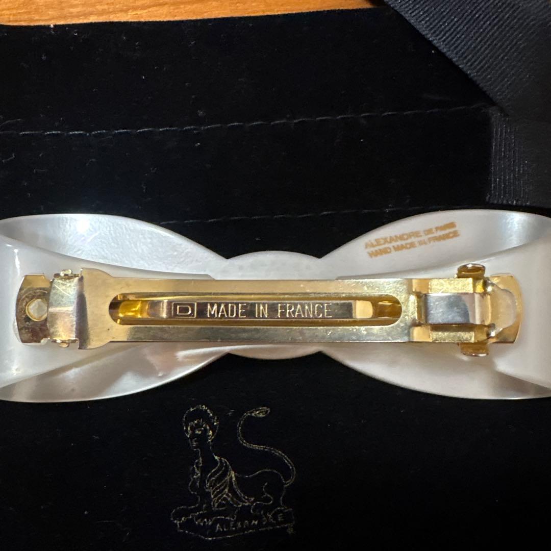 定番　人気　アレクサンドルドゥパリ　スワロフスキー　リボン　バレッタ