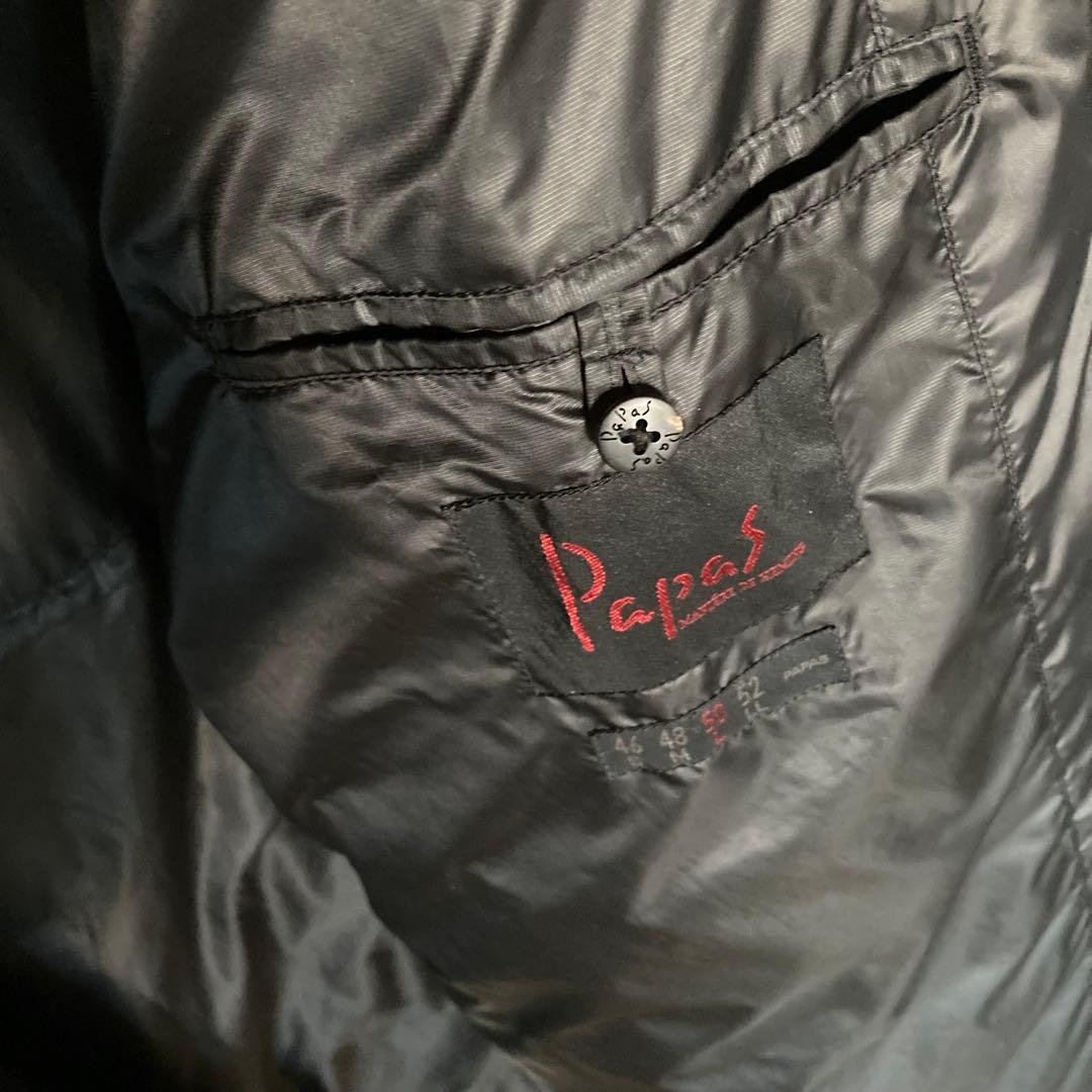 Papas パパス 日本製ダウンコート 訳あり 50号(L-LL) 黒 ブラック