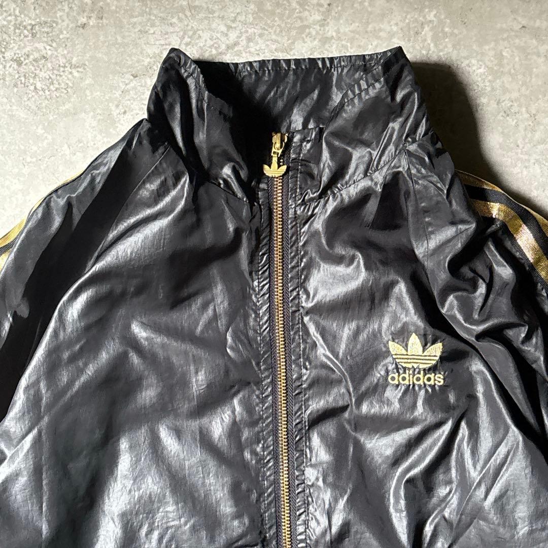 adidas ATP復刻 ナイロンジャケット セットアップ 黒×金 Lサイズ
