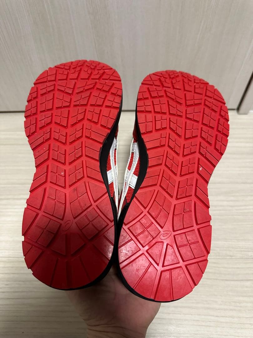 ASICS ダイヤル式安全靴 レッド