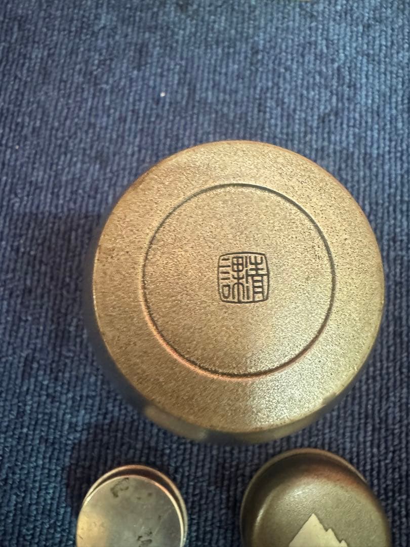 1759 清課堂　錫製　茶入