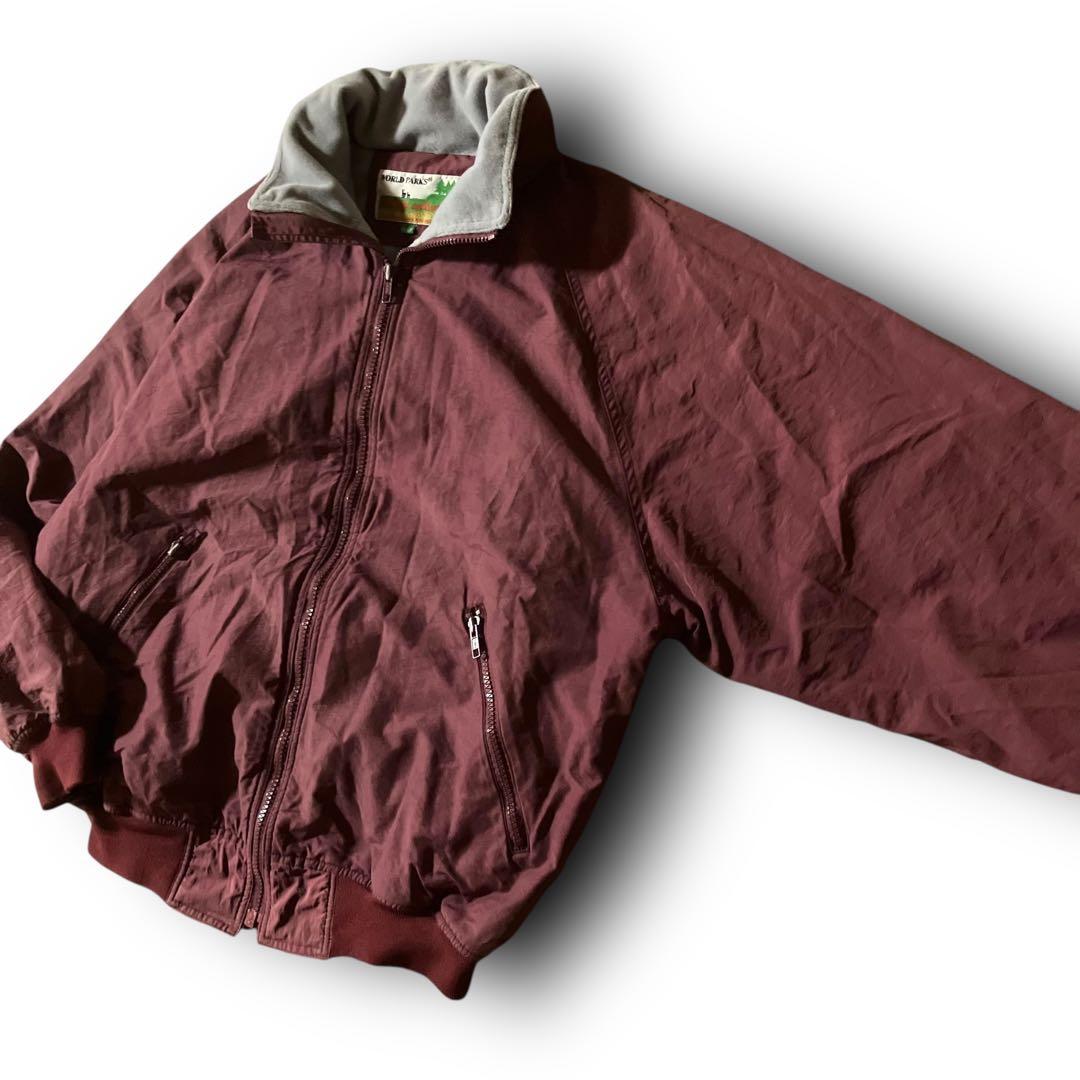 koo様☆vintageウォームアップジャケット短丈フーディナイロンブルゾンバー