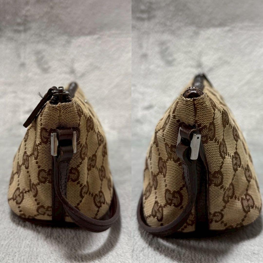 バッグ Gucci GG Accessory Pouch Leather Brown