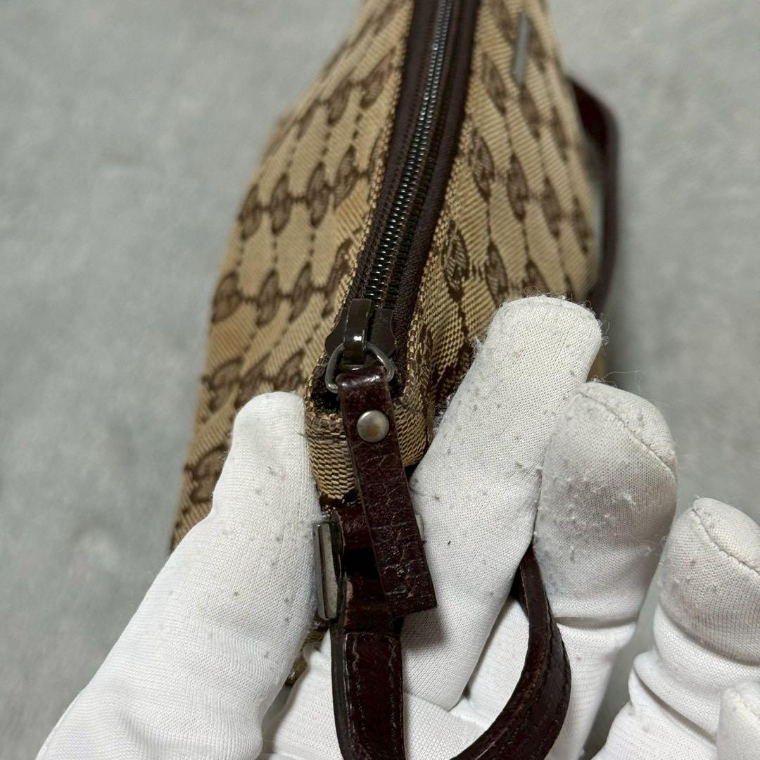 バッグ Gucci GG Accessory Pouch Leather Brown