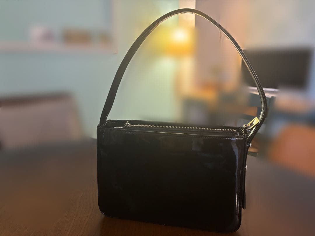 Courreges ブラックショルダーバッグ