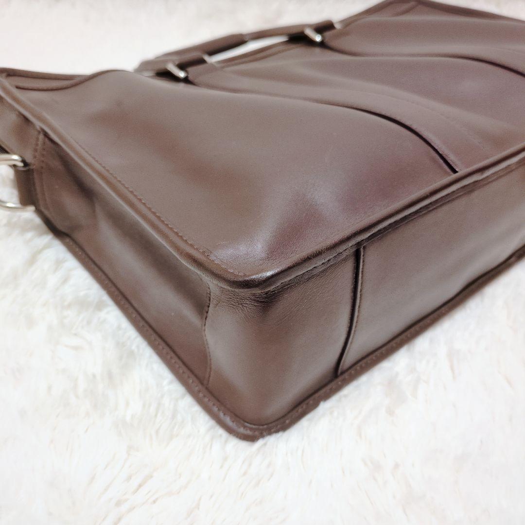 COACH コーチ ビジネスバック ブリーフケース レザー ブラウン 2WAY