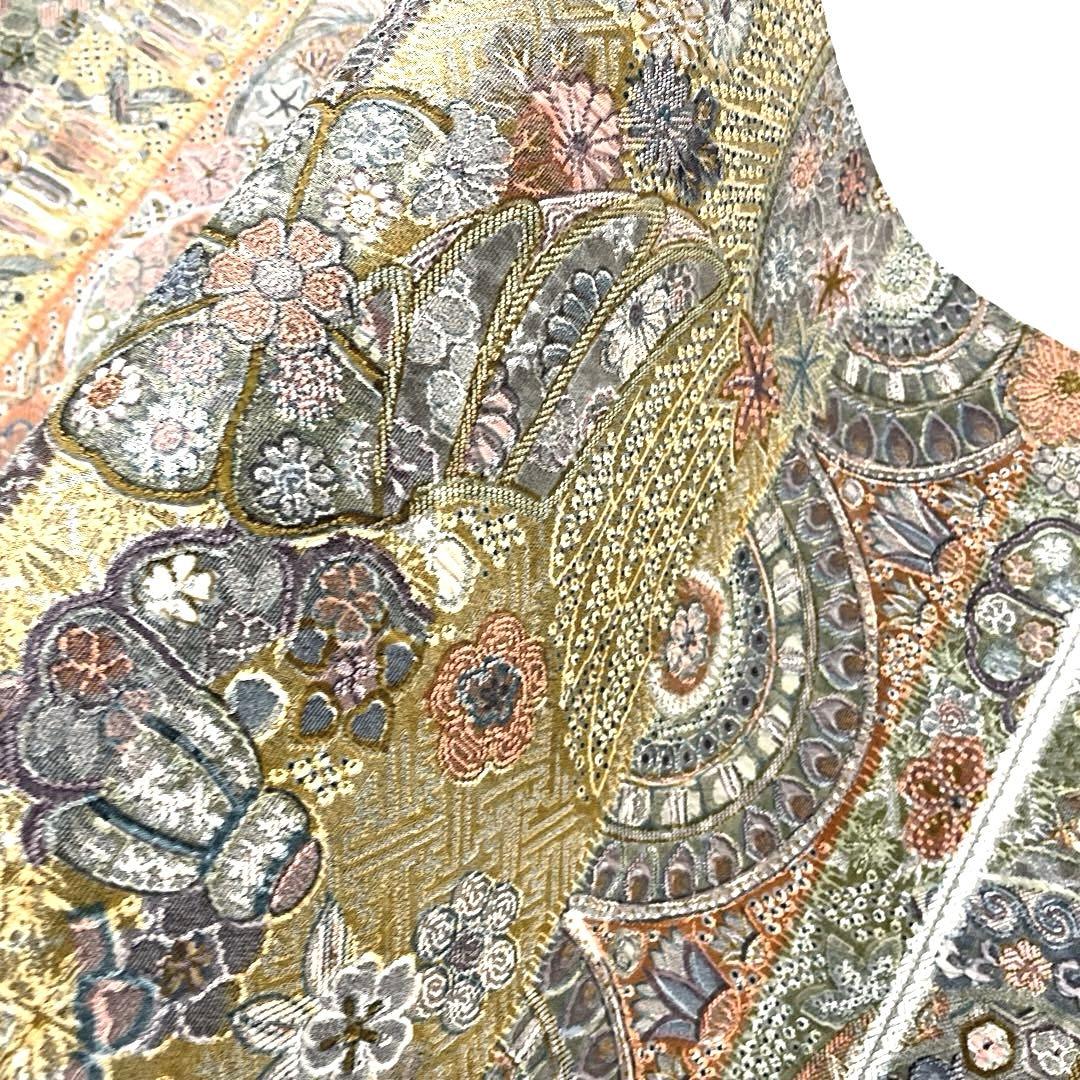 専用帯6248 ●山岡古都 染織美術品 天目織 高級 正絹 全通 袋帯