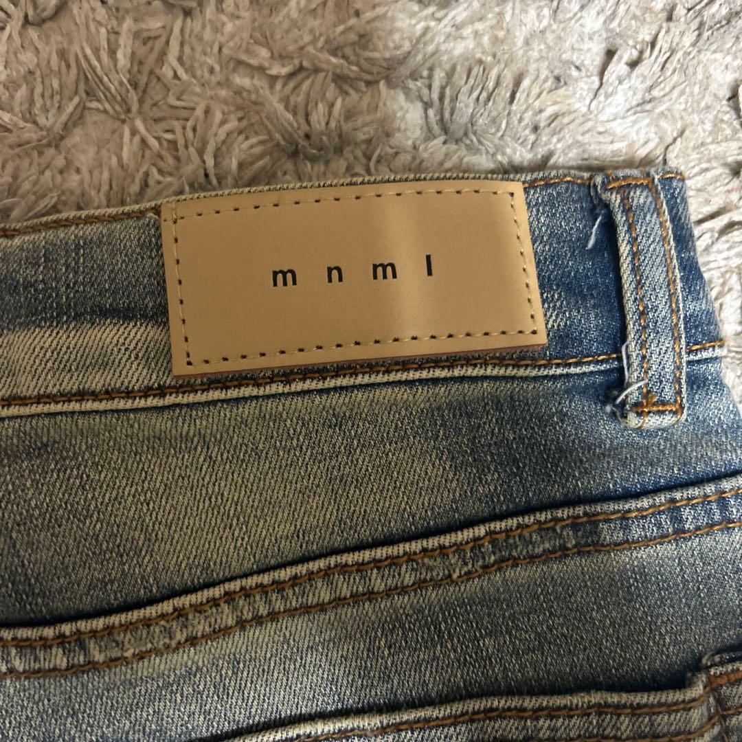 mnmlスキニーダメージパンツ 28