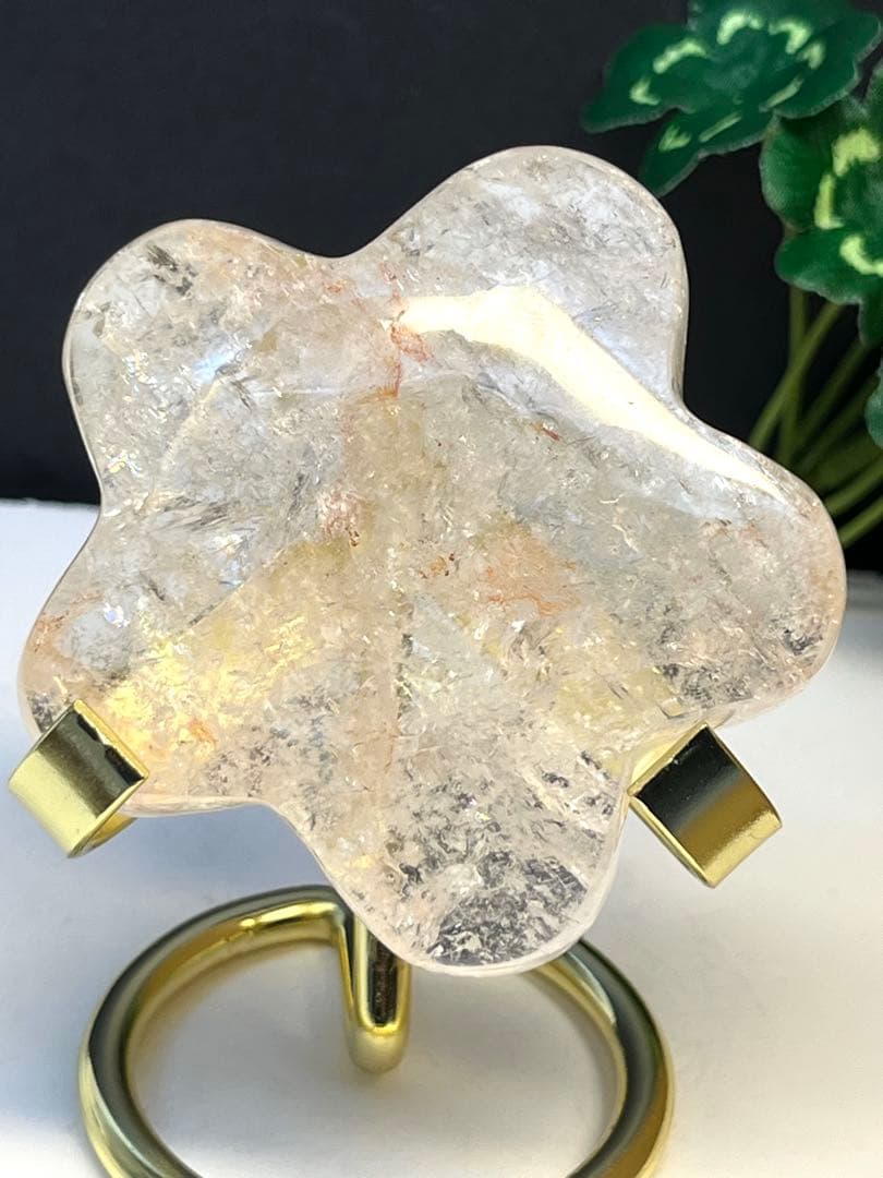 天然石　高品質　ピンクアゼツライト　ぷっくりお星様　約140g台座付き⭐️1920