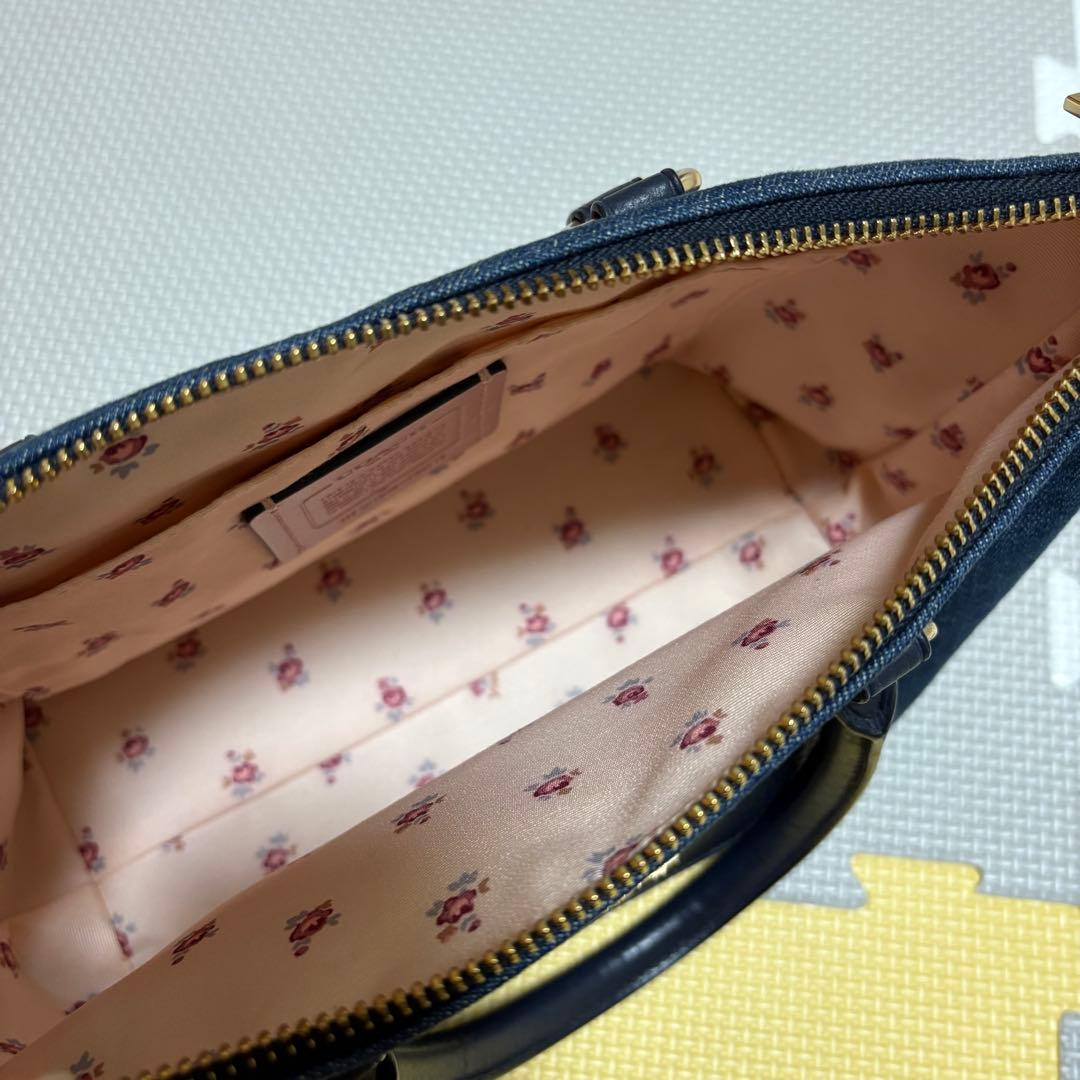 COACH コーチ　デニム ハンドバッグ　ミニエマサッチェル