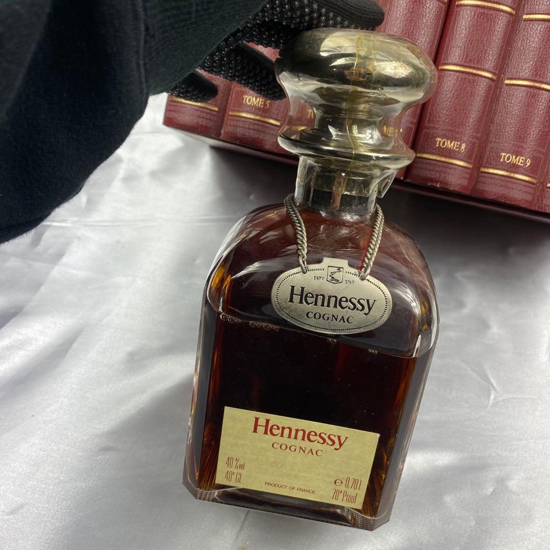 レア　ヘネシー ライブラリー デキャンタ シルバートップ ブランデー 古酒 箱付