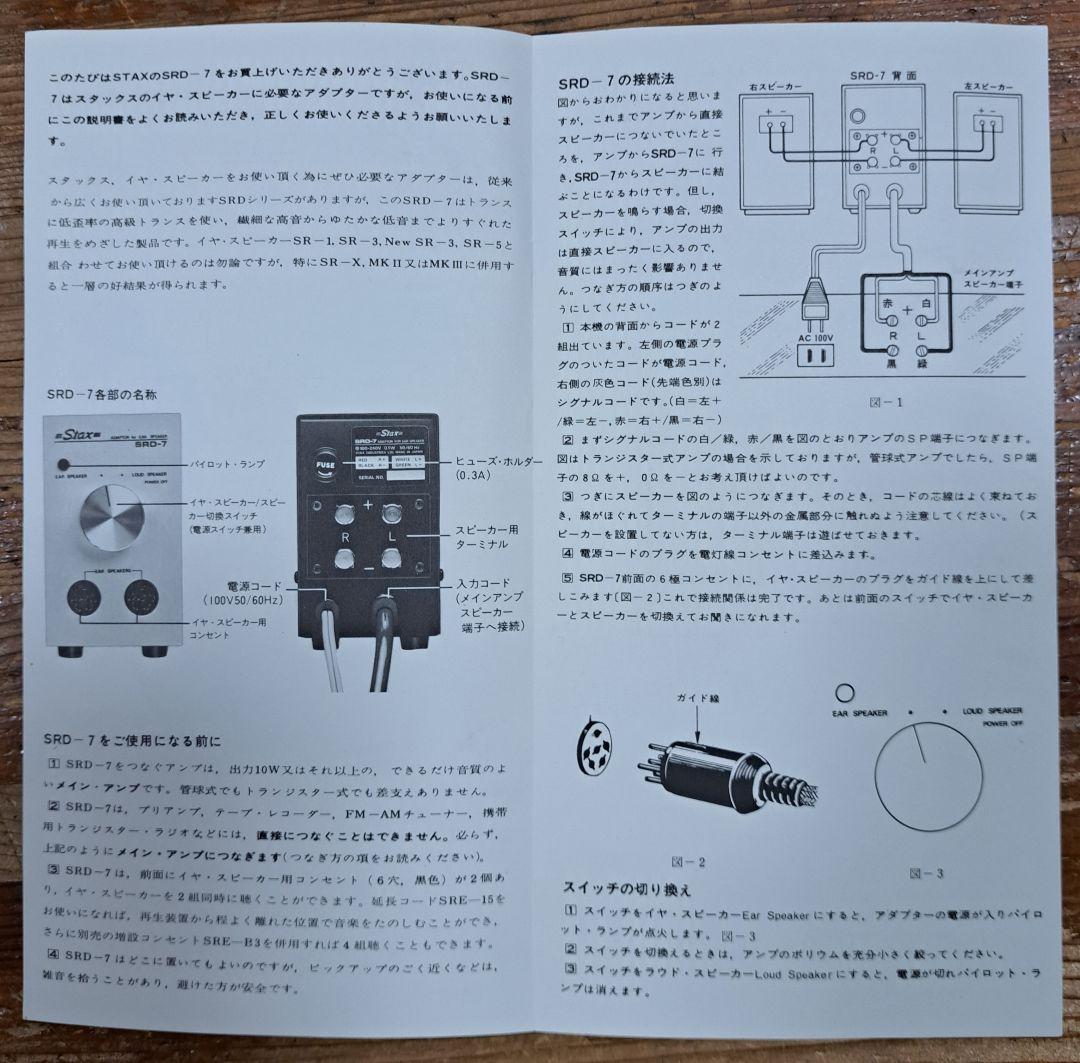 Stax　SR-X MK-3 ヘッドフォンとSRD-7 アダプター
