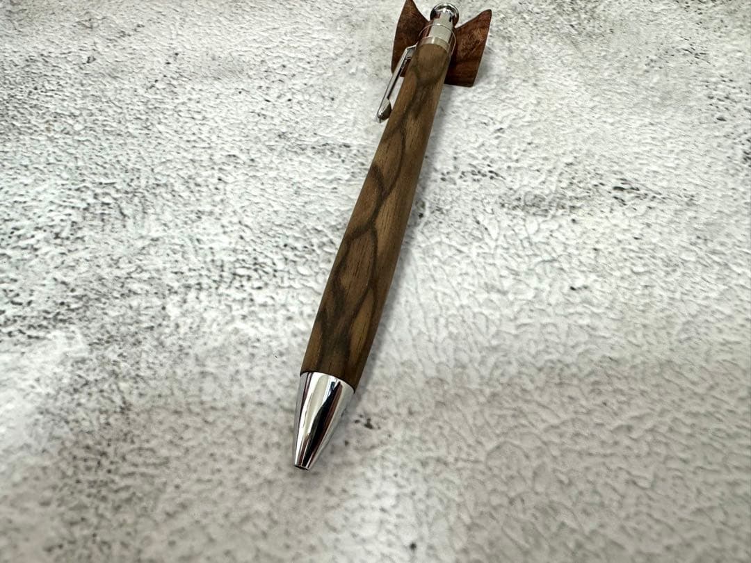 ☆ 工房楔 黒柿孔雀杢 ルーチェペン 真鍮タイプ新品 ☆