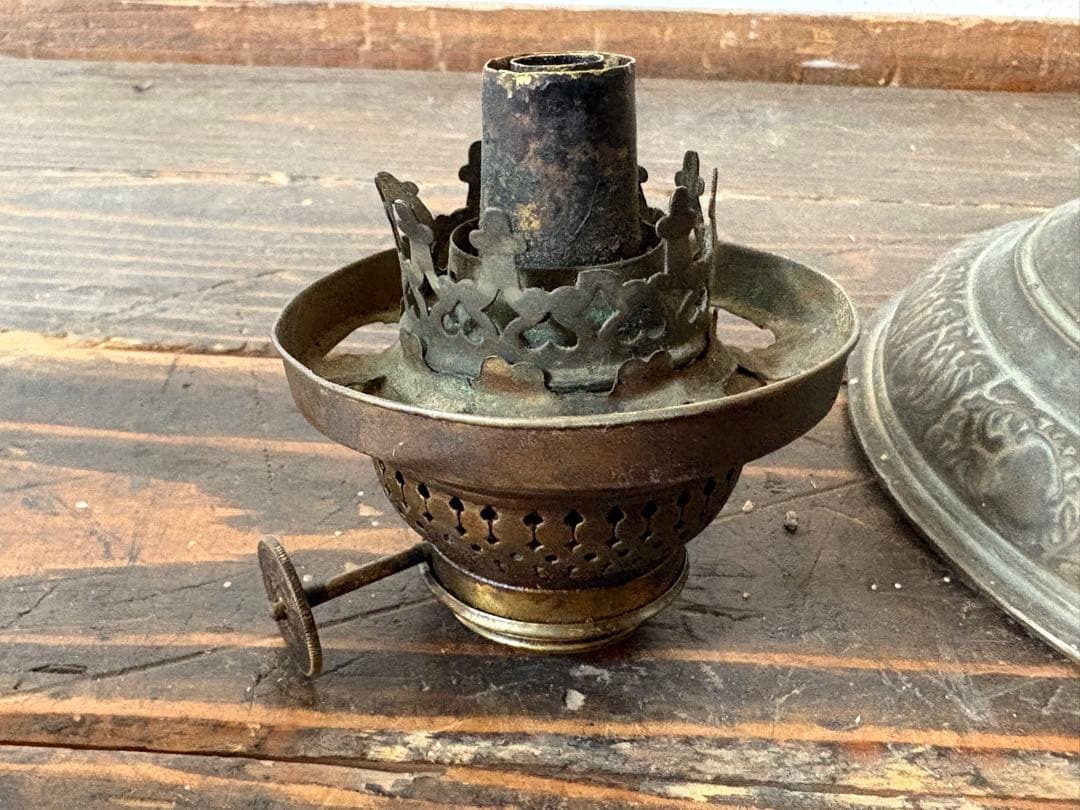 クラシックオイルランプ ガラスシェード レトロ アンティーク アルコールランプ