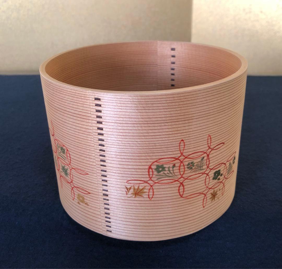 《R》茶道具 絵付 曲建水 木具師 橋村萬象 共箱 251125え6