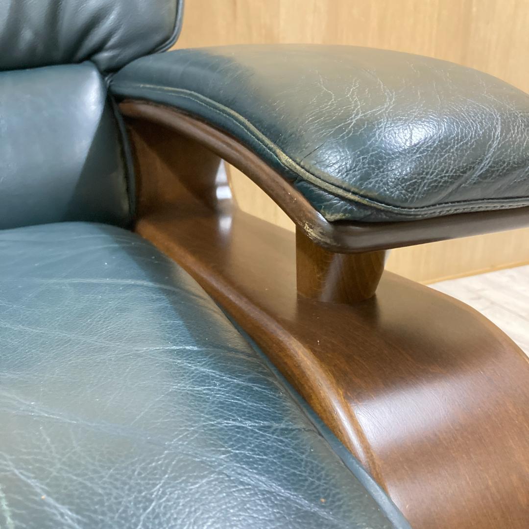 冨士ファニチア　FUJI FURNITURE　総革　1人掛けソファ A