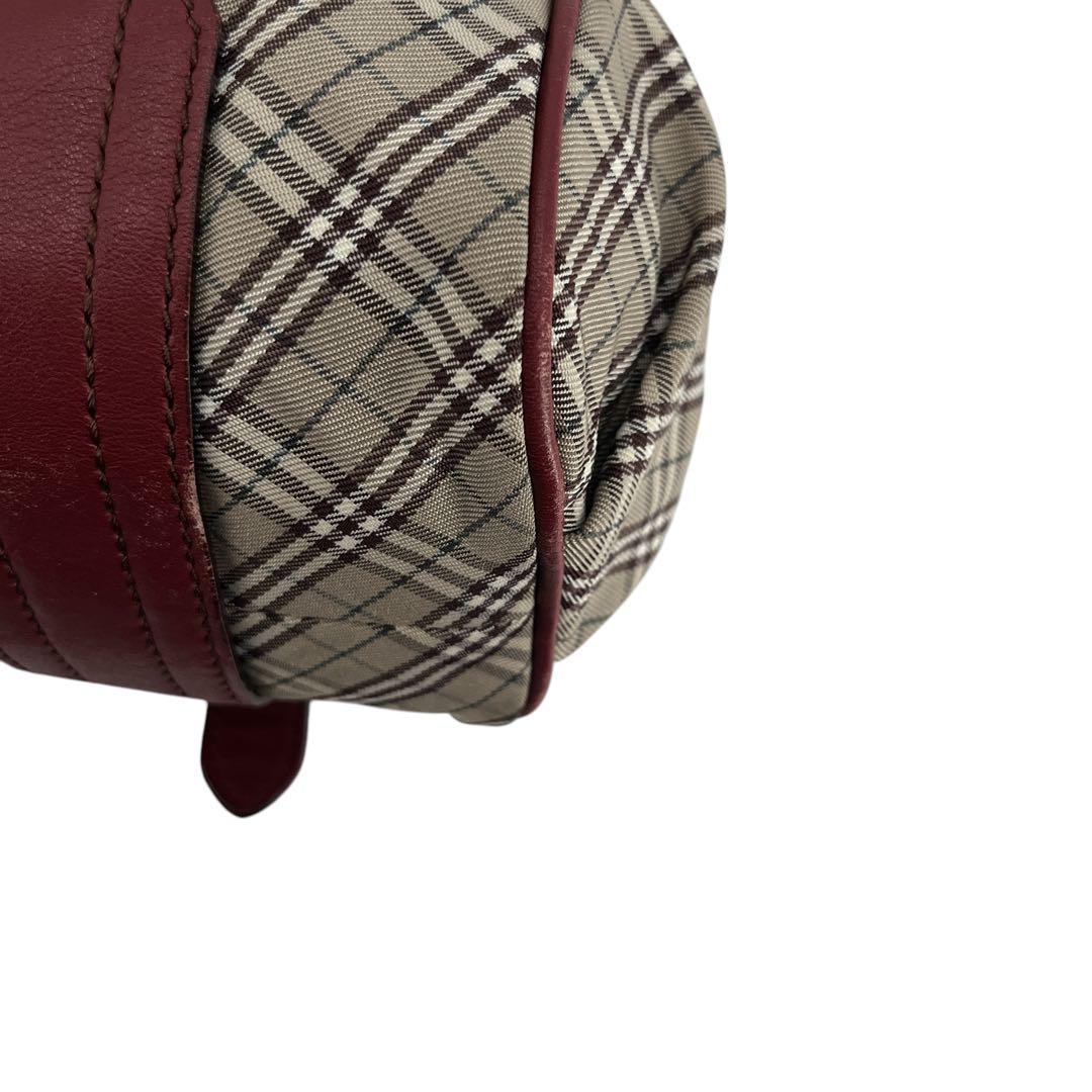 希少　バーバリーブルーレーベル　ノバチェック　ショルダーバッグ　ナイロン　レザー